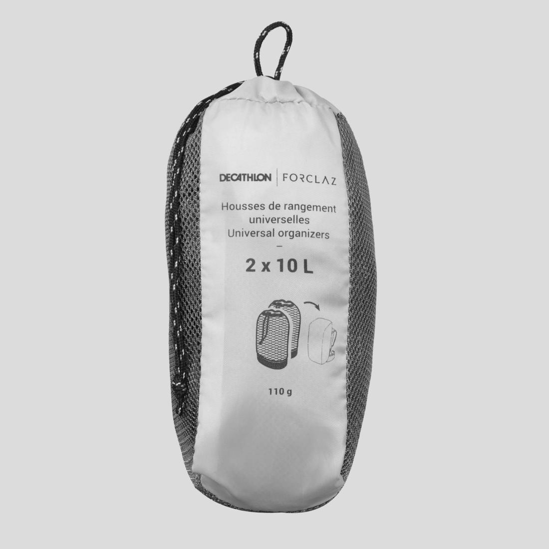 Organizadores de maleta ventilados 2x10L Forclaz - Imagen 5