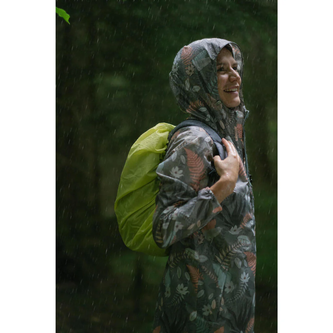 Funda para la lluvia mochila de senderismo 10 -20L, verde - Imagen 7