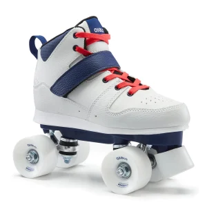 Patines 4 Ruedas Mujer y Hombre Oxelo Quad 100 Blanco