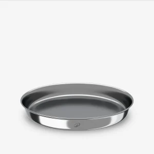 Plato de acero inoxidable para camping, tamaño normal L, Ø 19 cm